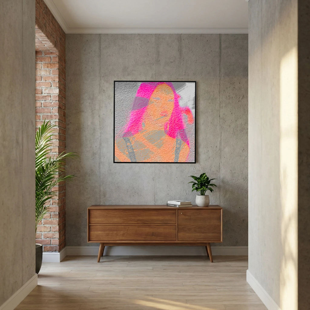 Santa Monica Fuchsia Print on Canvas