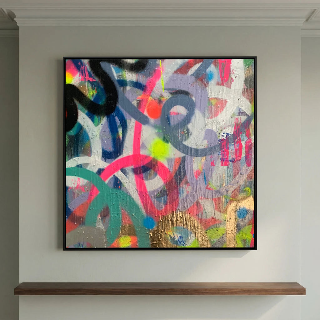 NEON FEEDBACK PRINT ON CANVAS  