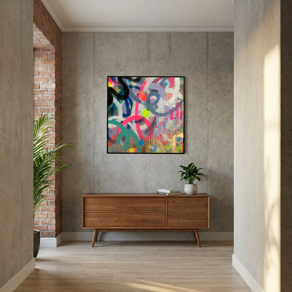 NEON FEEDBACK PRINT ON CANVAS  
