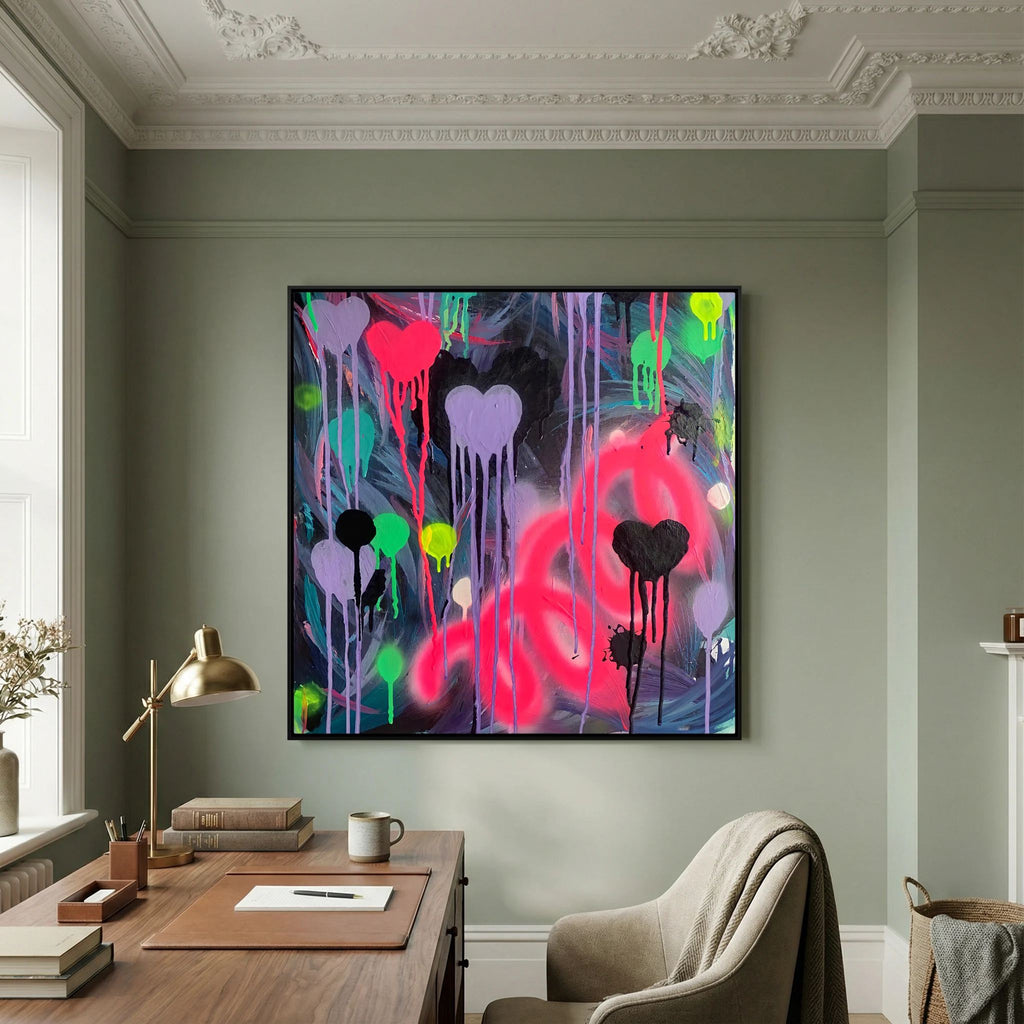 DRIPPING HEARTS (2021) CANVAS PRINT  