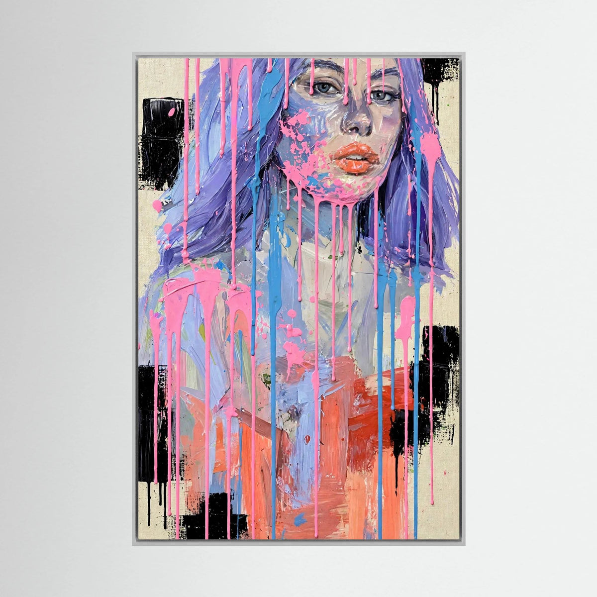 MAYA IN WET PAINT PRINT ON CANVAS