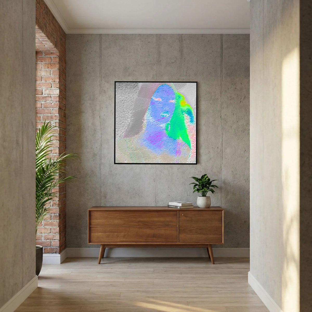 Santa Monica Blue Print on Canvas 