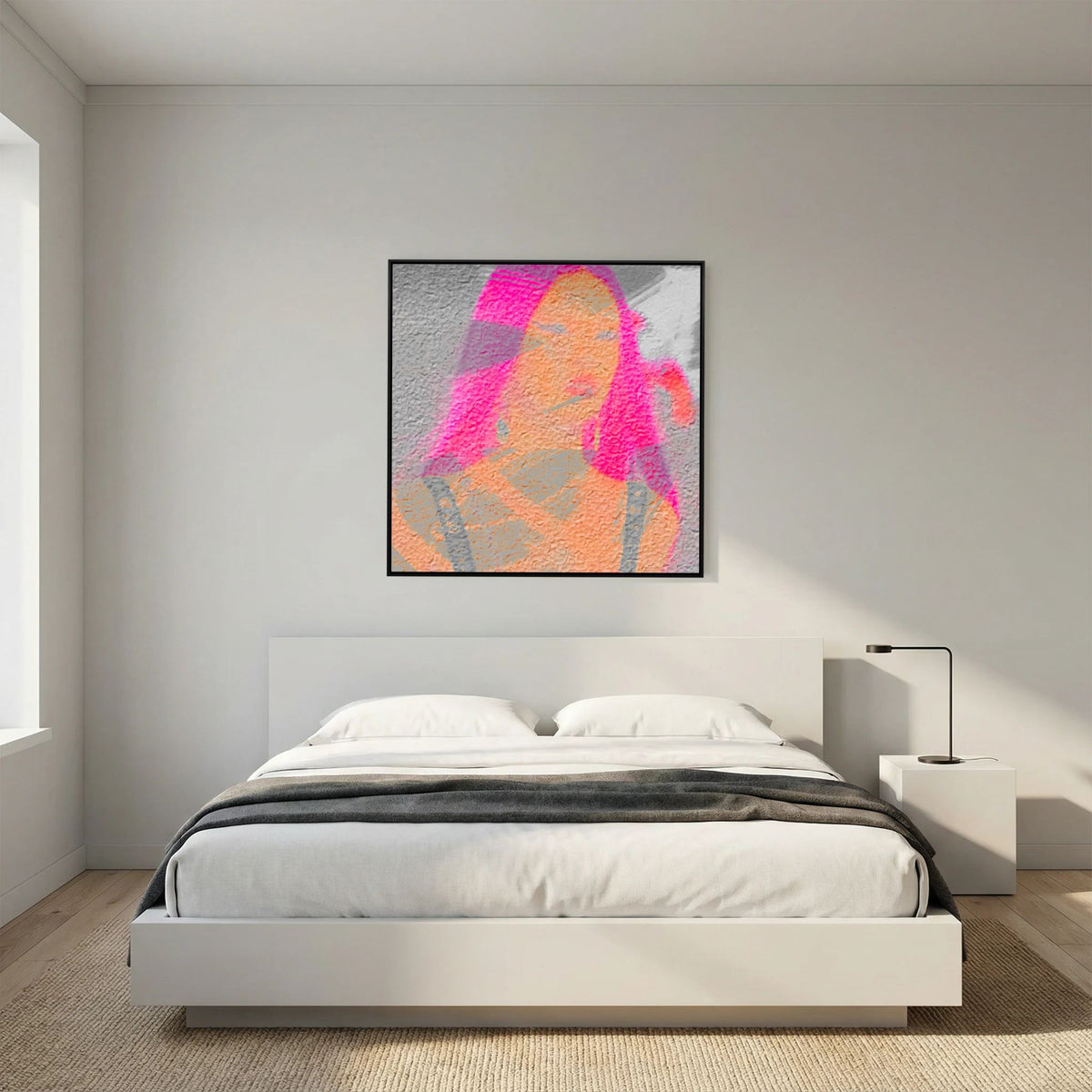 Santa Monica Fuchsia Print on Canvas
