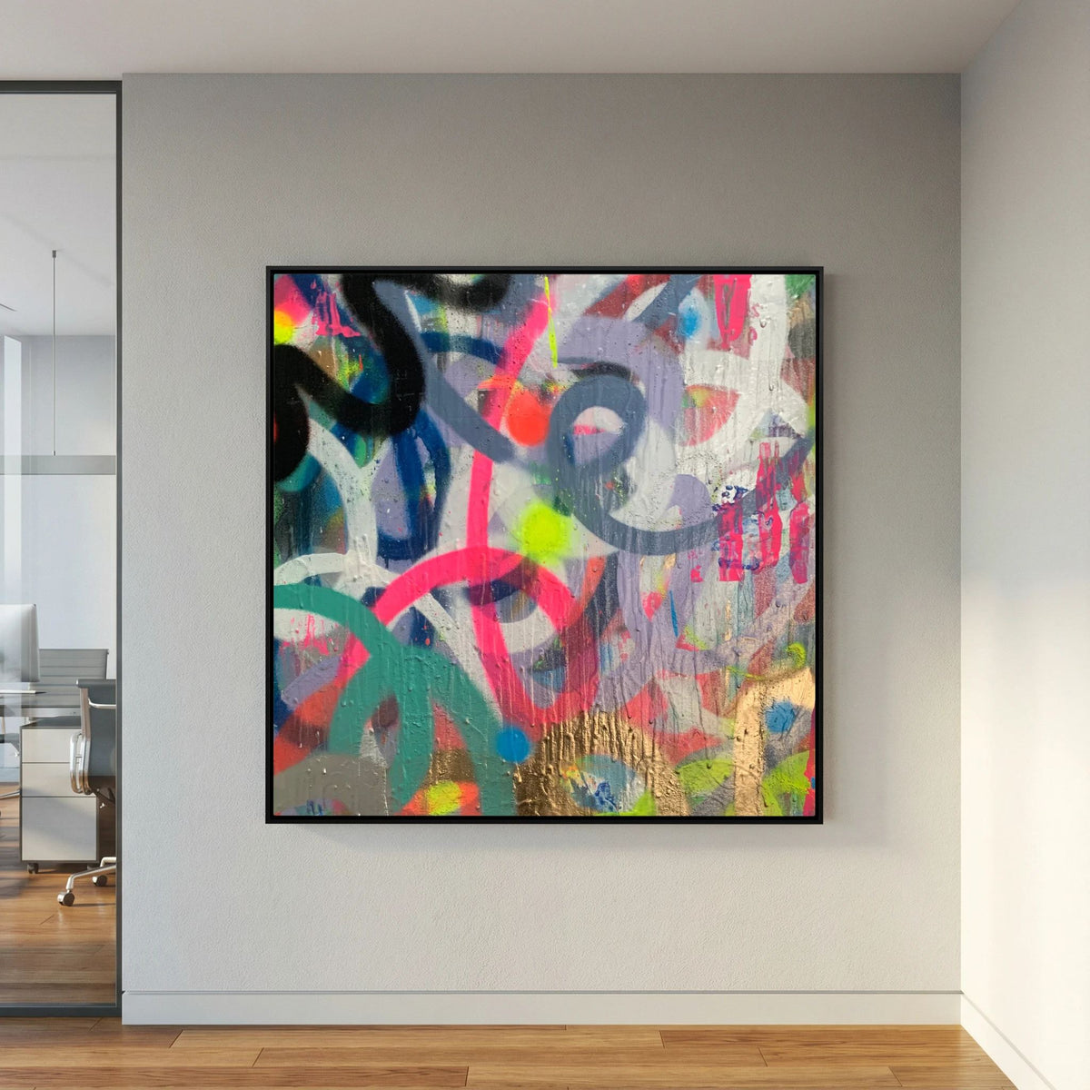 NEON FEEDBACK PRINT ON CANVAS  
