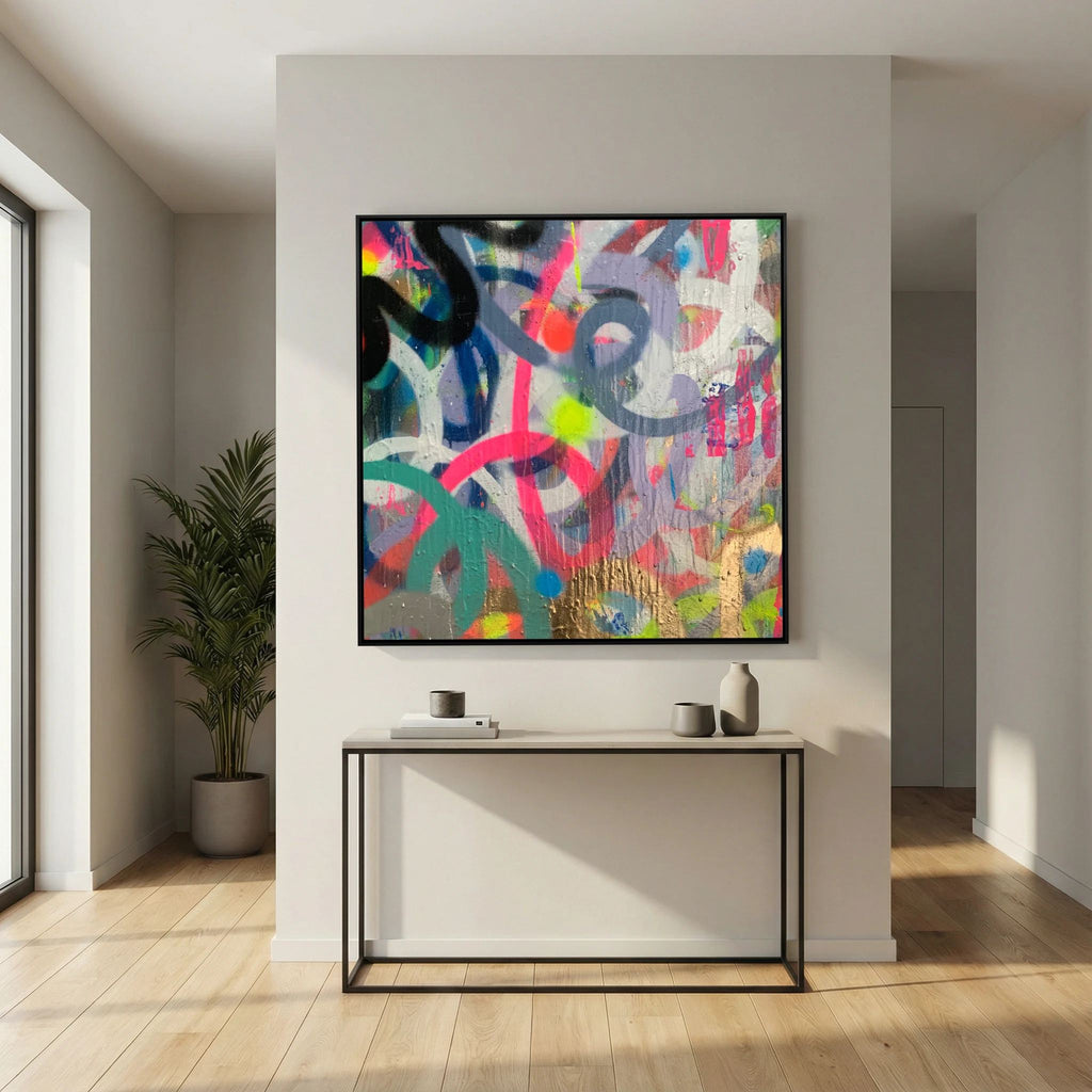 NEON FEEDBACK PRINT ON CANVAS  