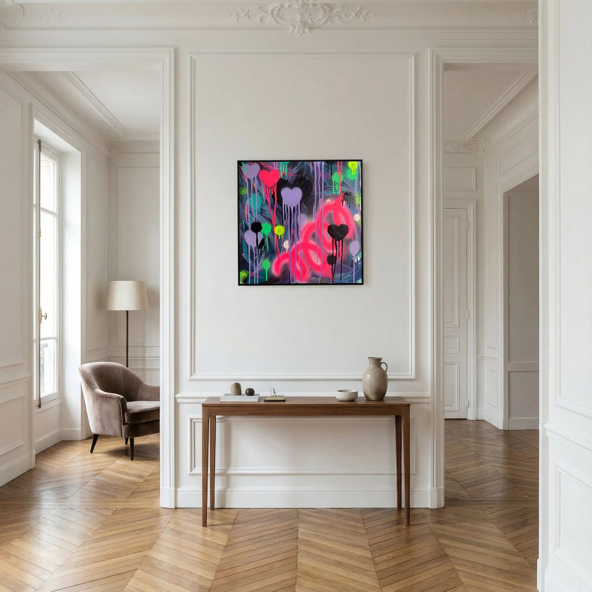 DRIPPING HEARTS (2021) CANVAS PRINT  