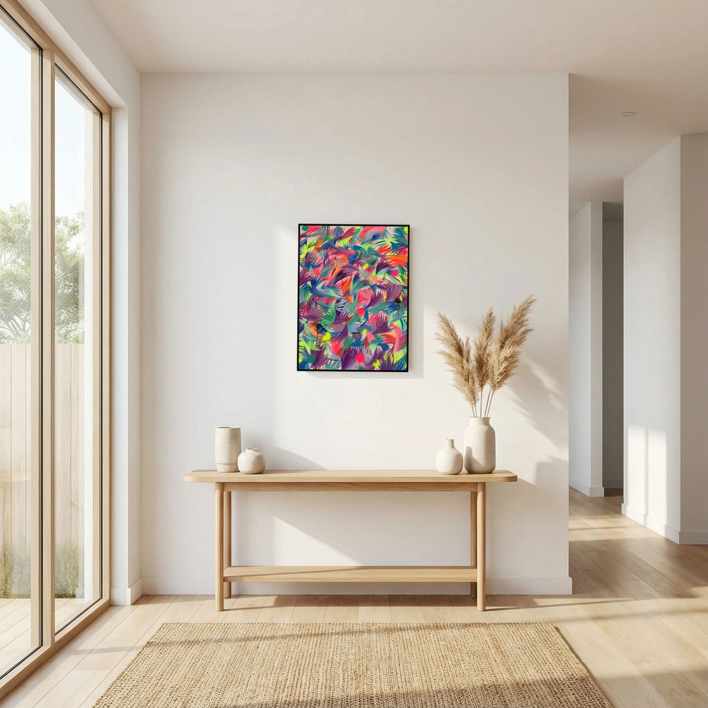 NEON FEATHERS (2021) CANVAS PRINT