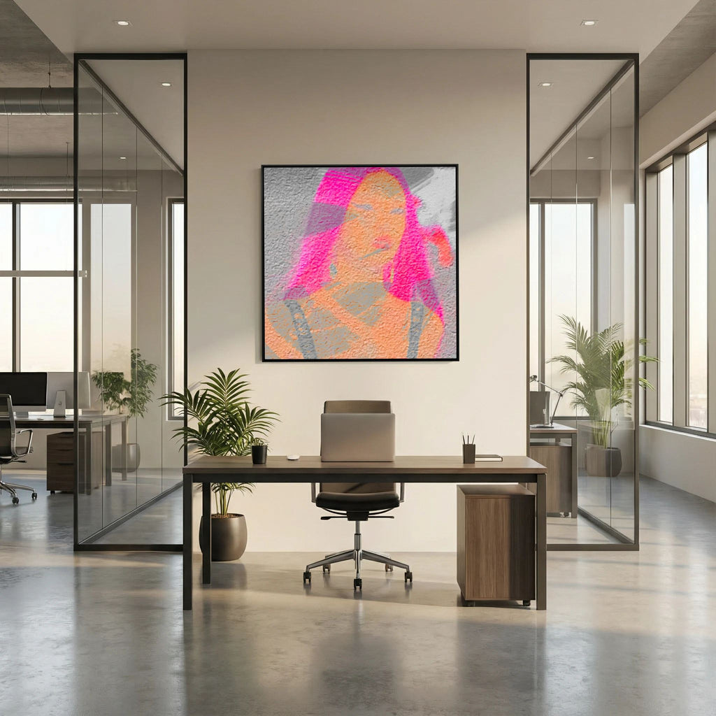 Santa Monica Fuchsia Print on Canvas