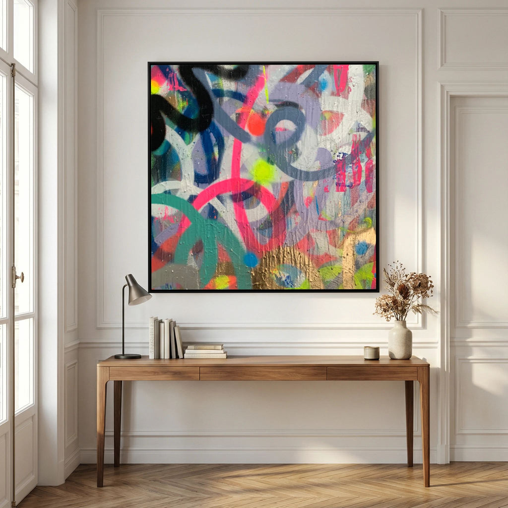 NEON FEEDBACK PRINT ON CANVAS  
