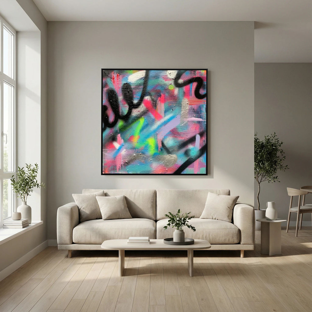 CONFETTI PRINT ON CANVAS 