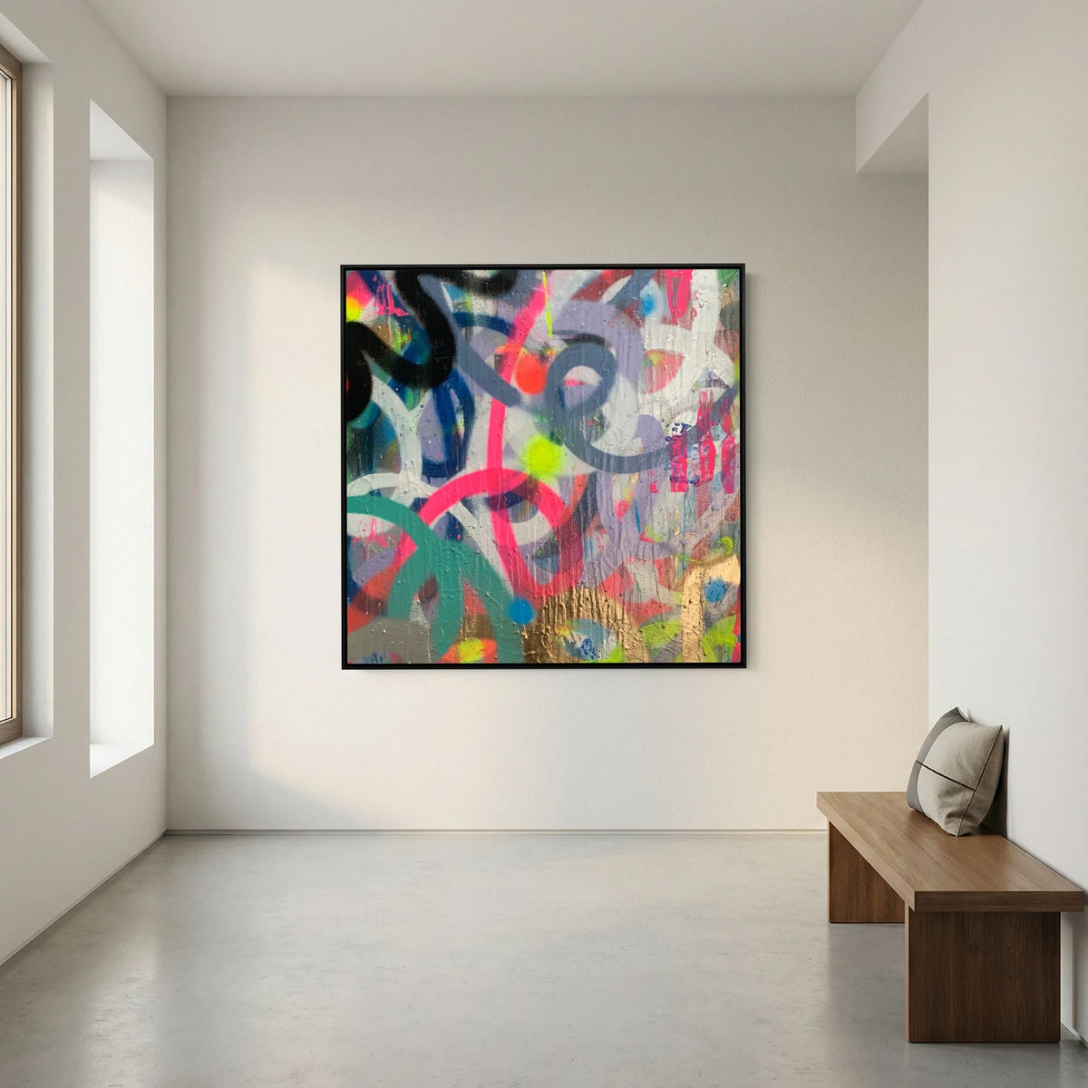 NEON FEEDBACK PRINT ON CANVAS  