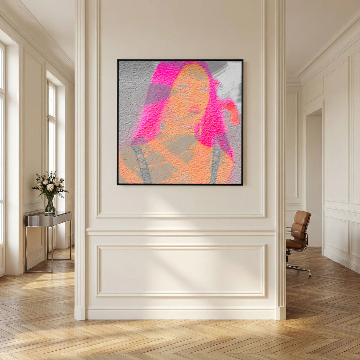 Santa Monica Fuchsia Print on Canvas