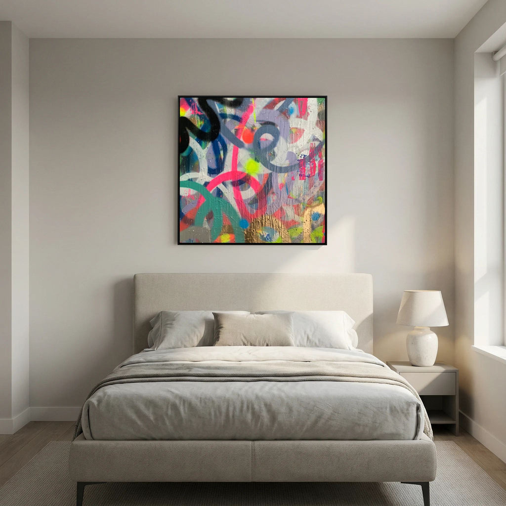 NEON FEEDBACK PRINT ON CANVAS  