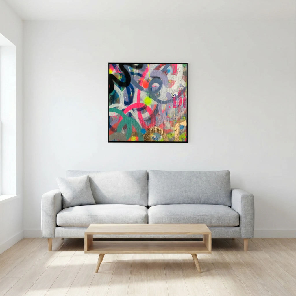 NEON FEEDBACK PRINT ON CANVAS  