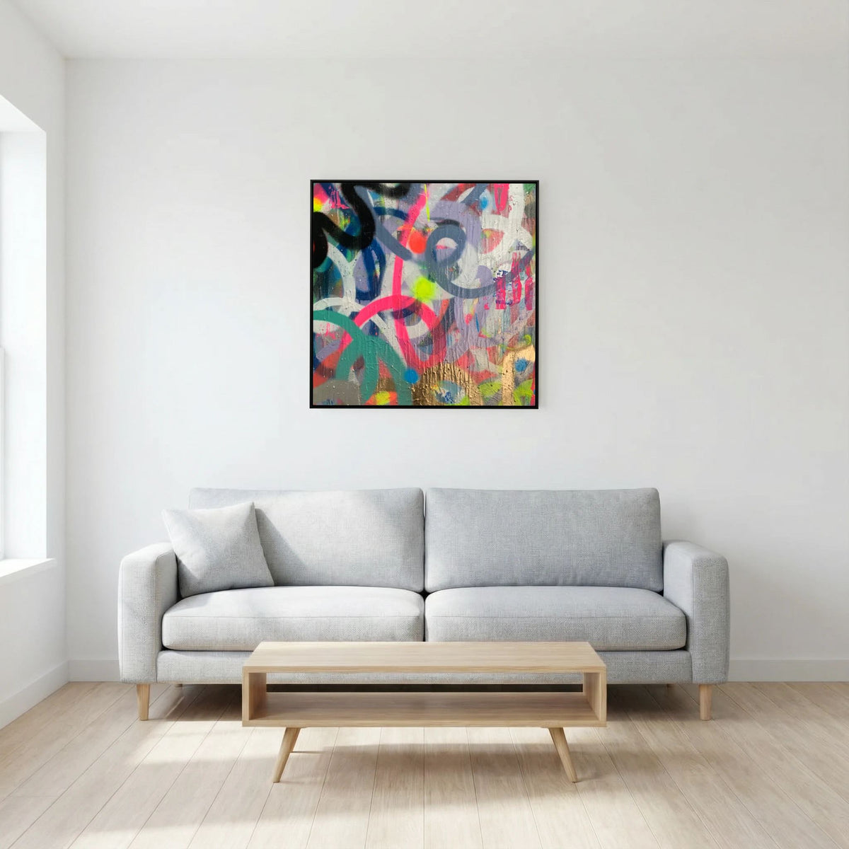 NEON FEEDBACK PRINT ON CANVAS  