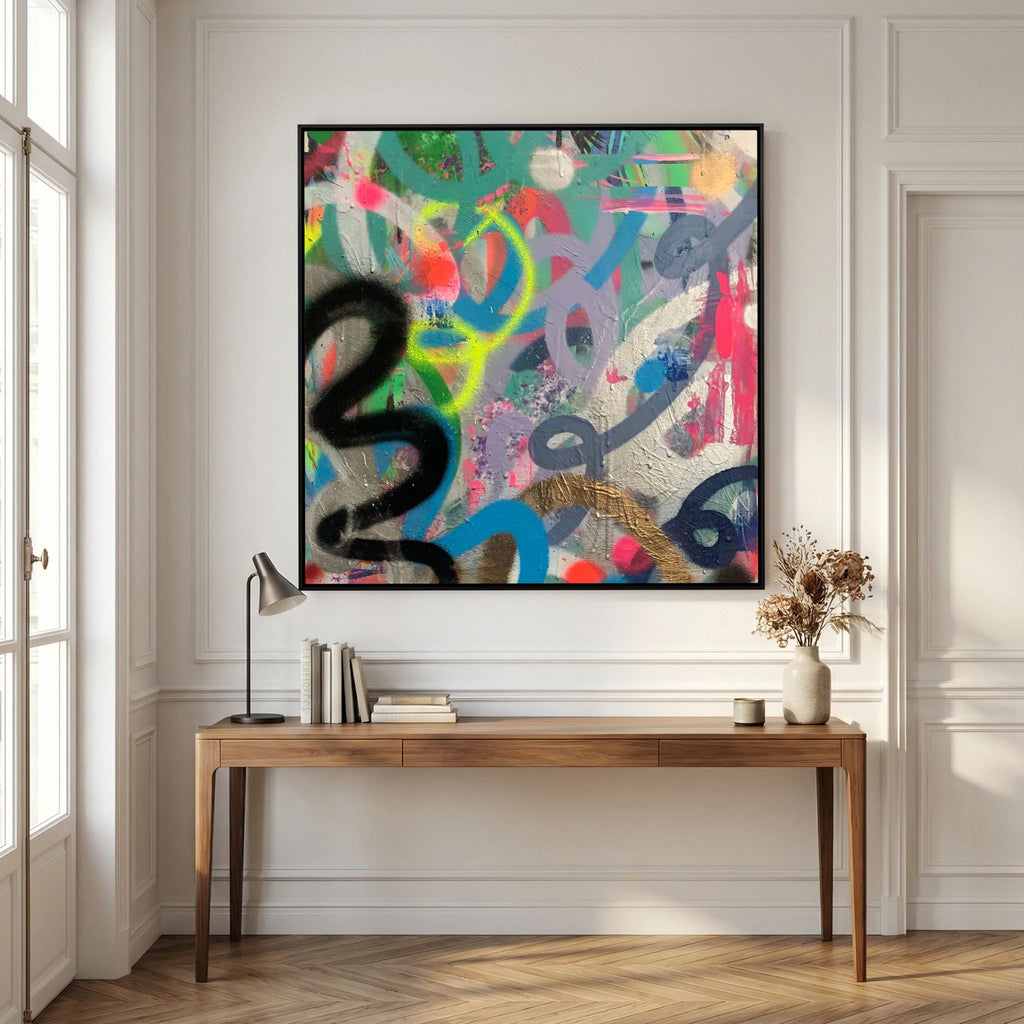 RIOT PRINT ON CANVAS  