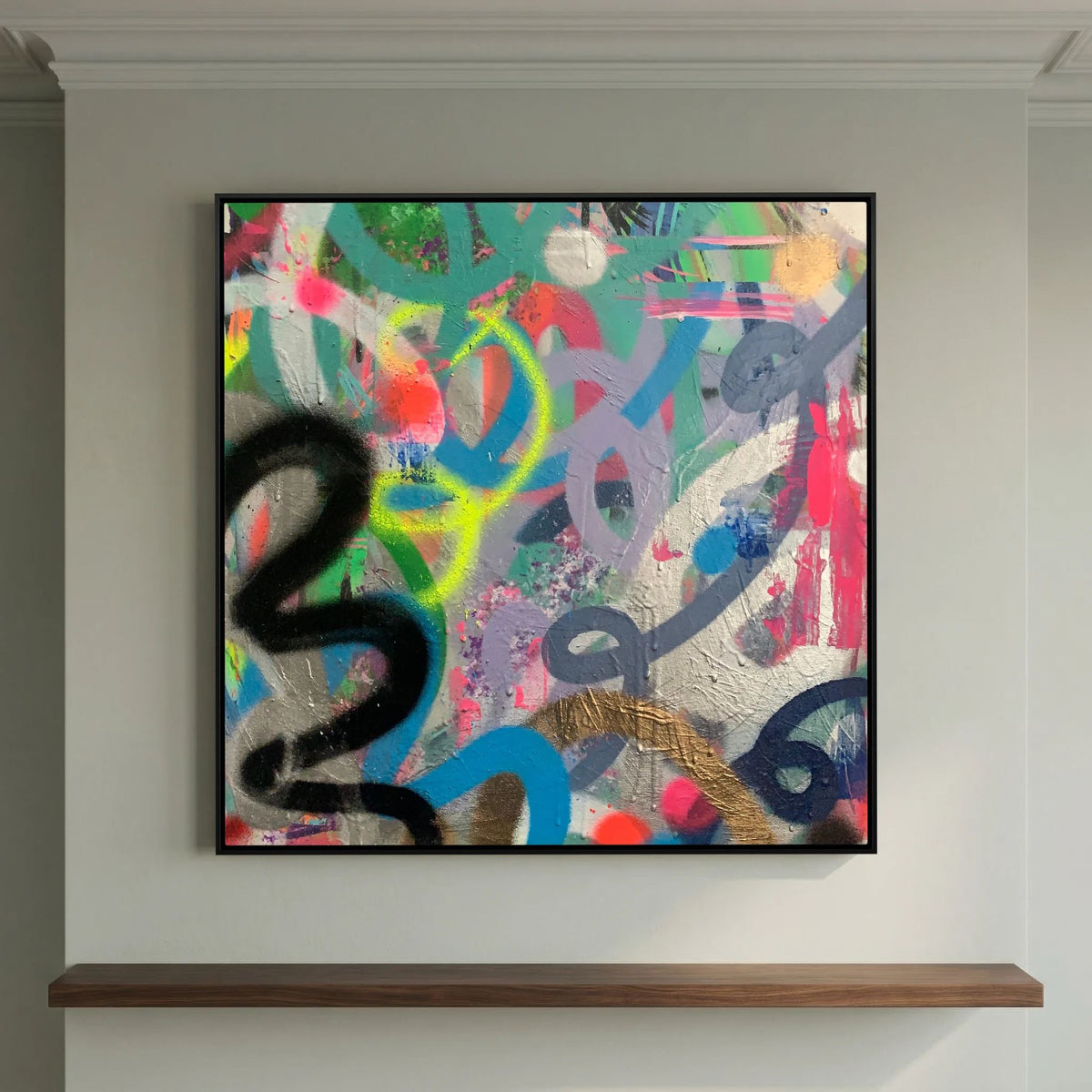 RIOT PRINT ON CANVAS  